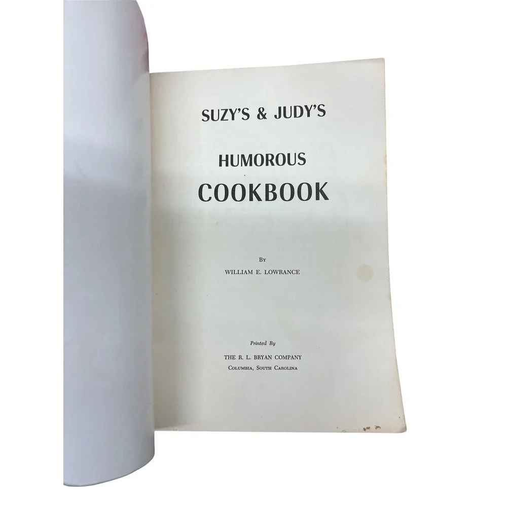 Suzy's & Judy's‎ Humorous Cookbook,Columbia South Carolina 1950s